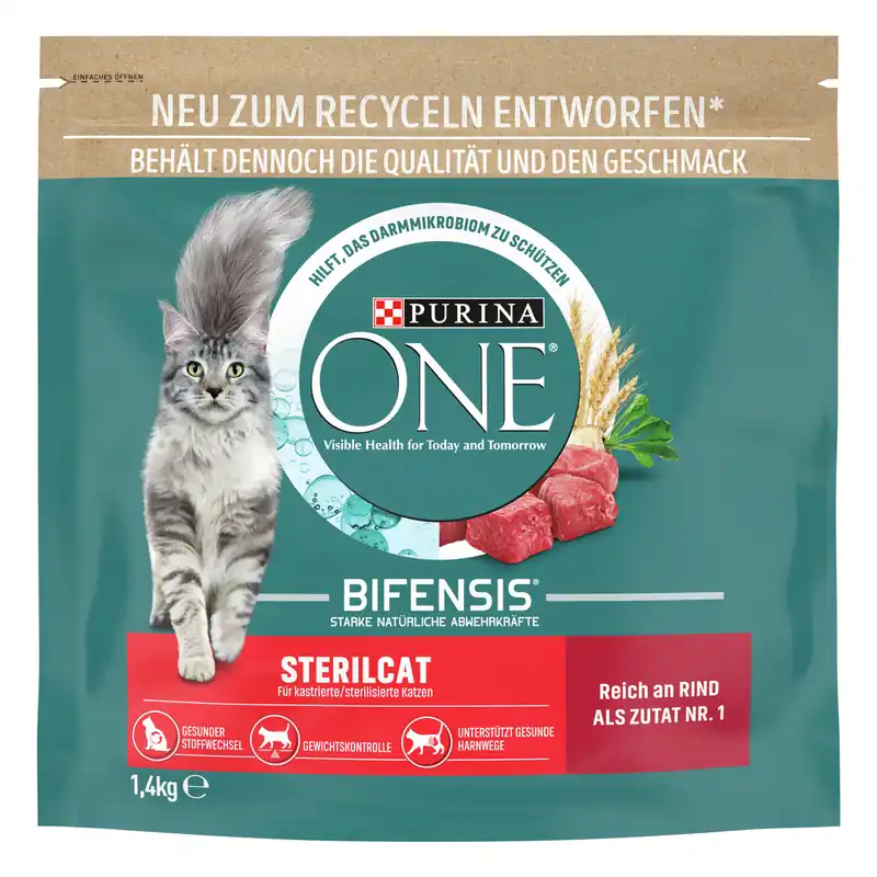 ONE Bifensis Sterilcat Rind Vollkorn-Getreide 1,4 kg Kracherpreis